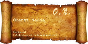 Oberst Nedda névjegykártya